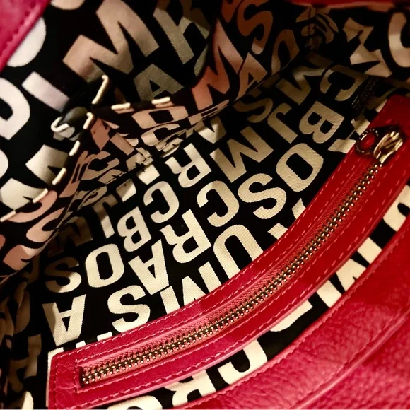 Like New! Marc Jacobs Red Crossbody Bag with Silver-Toned Hardware - 10 x 7.5 - Picture 4 of 5